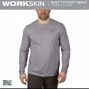 Milwaukee Workskin Bundle of 2 Gray Long Sleeve Men's Shirt